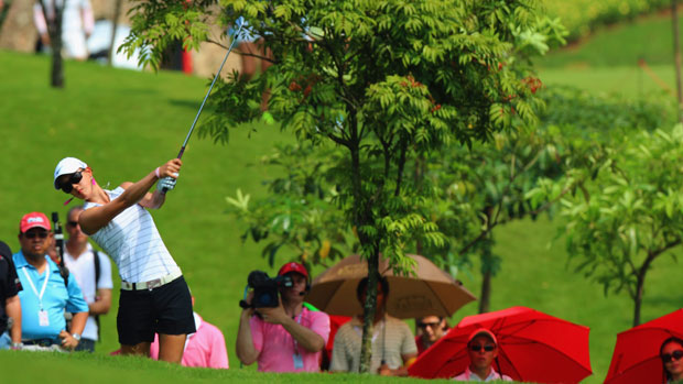 Michelle Wie on third hole