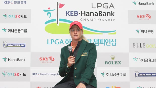 Suzann Pettersen during the final round of the 2012 LPGA KEB·HanaBank Championship