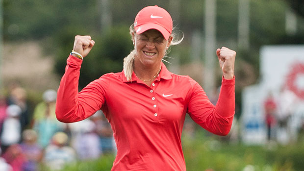 Suzann Pettersen after her win at the 2012 Sunrise LPGA Taiwan Championship Presented by Audi