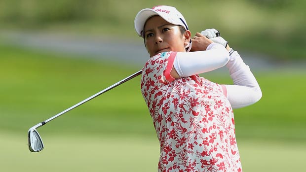Ai Miyazato during a practice round prior to the start of the 2012 U.S. Women's Open