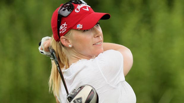 Morgan Pressel during a practice round prior to the start of the 2012 U.S. Women's Open