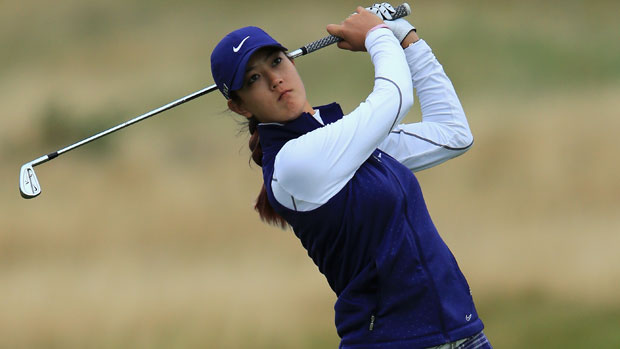 Michelle Wie during the first round at the RICOH Women's British Open