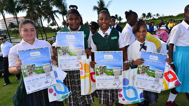 Participants during the Junior Clinic at the Pure Silk Bahamas LPGA Classic