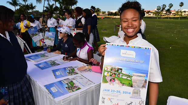 Participants during the Junior Clinic at the Pure Silk Bahamas LPGA Classic