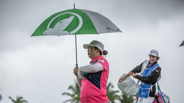 Shanshan Feng during the final round of the 2014 Blue Bay LPGA