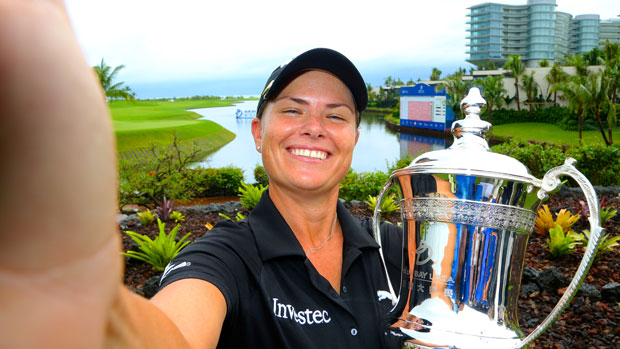 Lee-Anne Pace after winning the 2014 Blue Bay LPGA