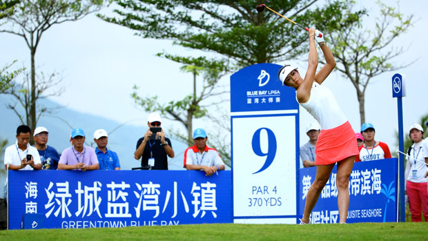 Michelle Wie during the first round of the 2014 Blue Bay LPGA