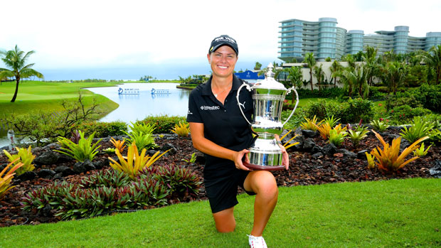 Lee-Anne Pace after winning the 2014 Blue Bay LPGA