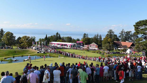 Big Crowds during the final round of the 2014 Evian Championship
