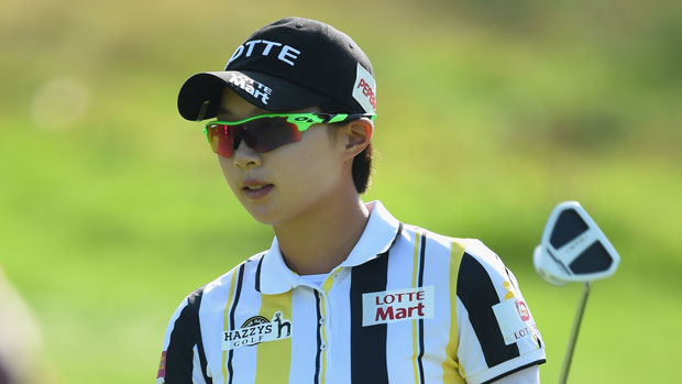 Hyo Joo Kim during the first round of the 2014 Evian Championship