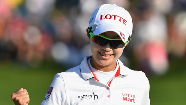 Hyo Joo Kim during the final round of the 2014 Evian Championship