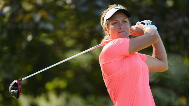 Suzann Pettersen during the final round of the 2014 Evian Championship