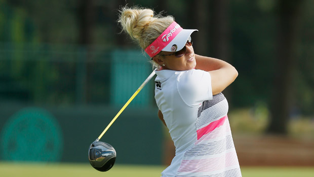 Natalie Gulbis during a practice round at the U.S. Women's Open conducted by the USGA