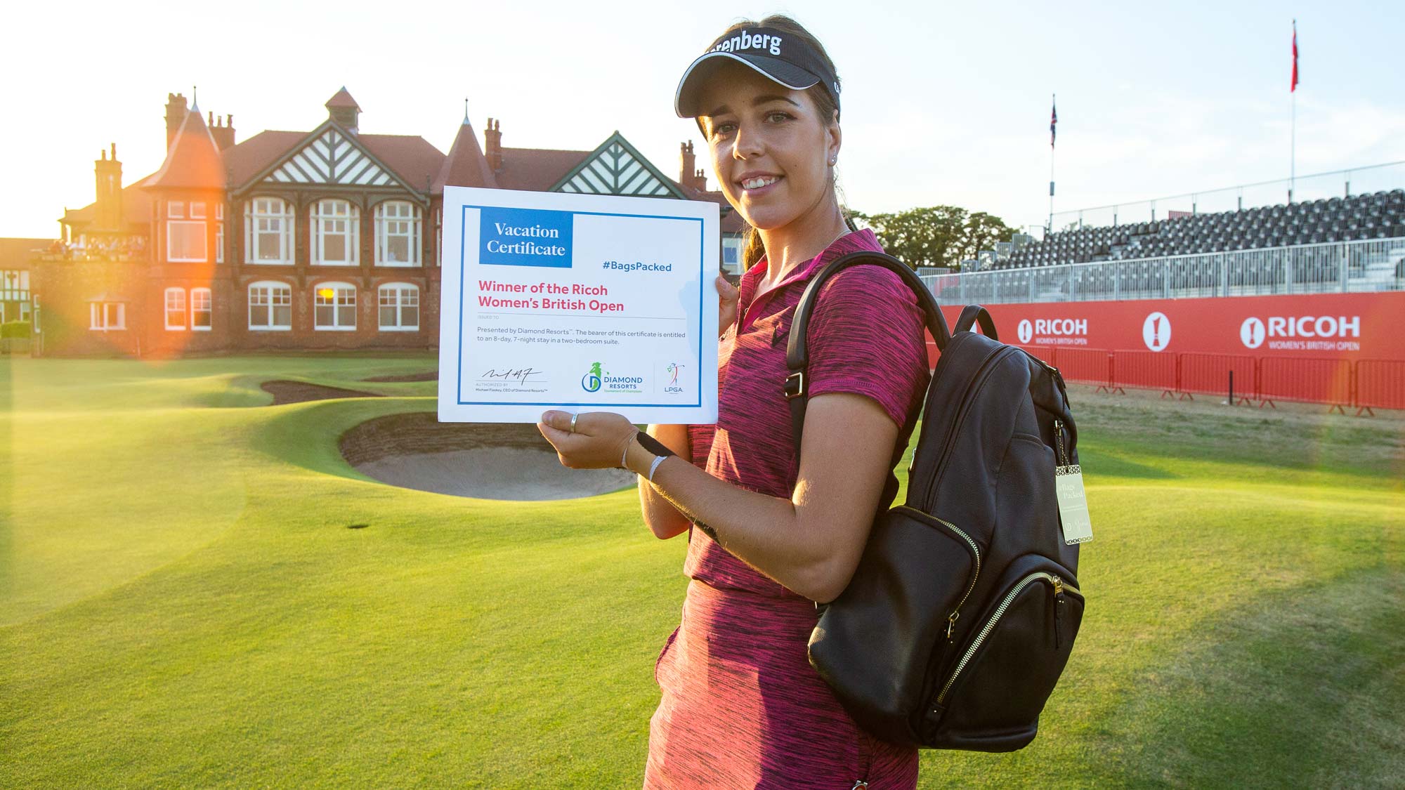 Georgia Hall has her #BagsPacked for the 2019 Diamond Resorts Tournament of Champions after her first career LPGA victory at the 2018 Ricoh Women's British Open