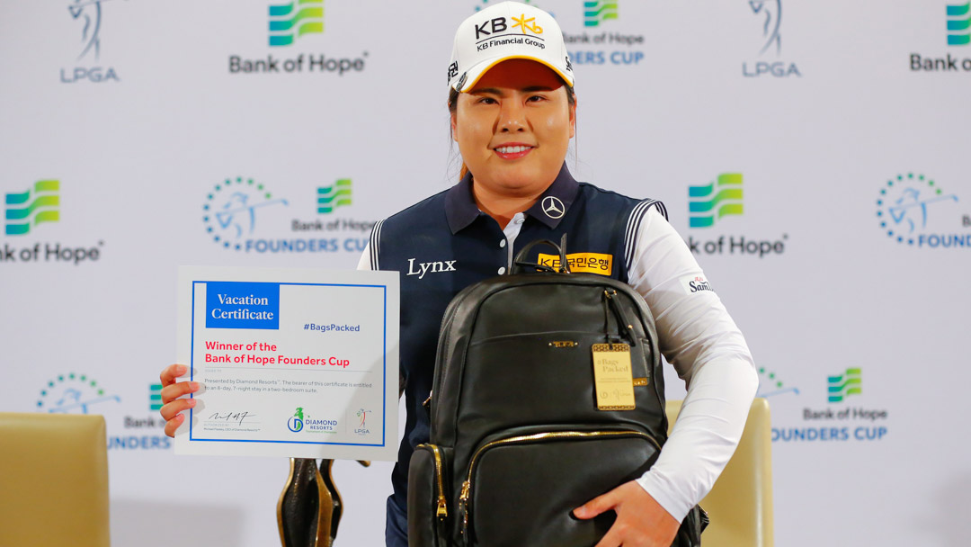 Inbee Park has her #BagsPacked for the 2019 Diamond Resorts Tournament of Champions after her victory at the Bank of Hope Founders Cup