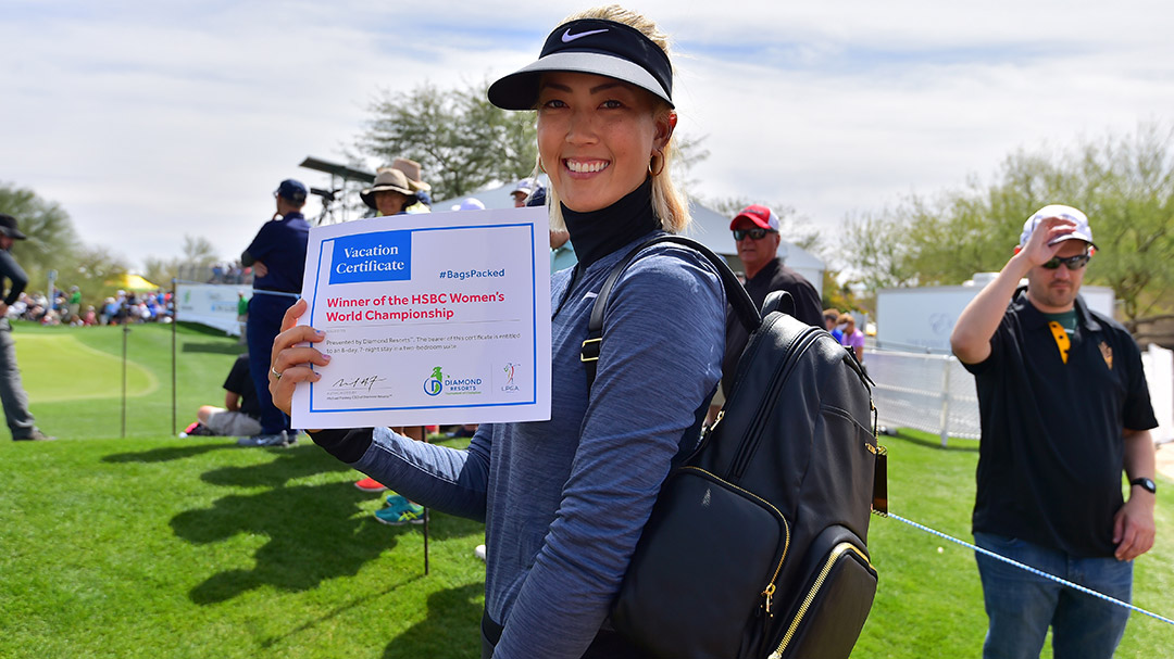 Michelle Wie has her #BagsPacked for the 2019 Diamond Resorts Tournament of Champions after her victory at the HSBC Women's World Championship