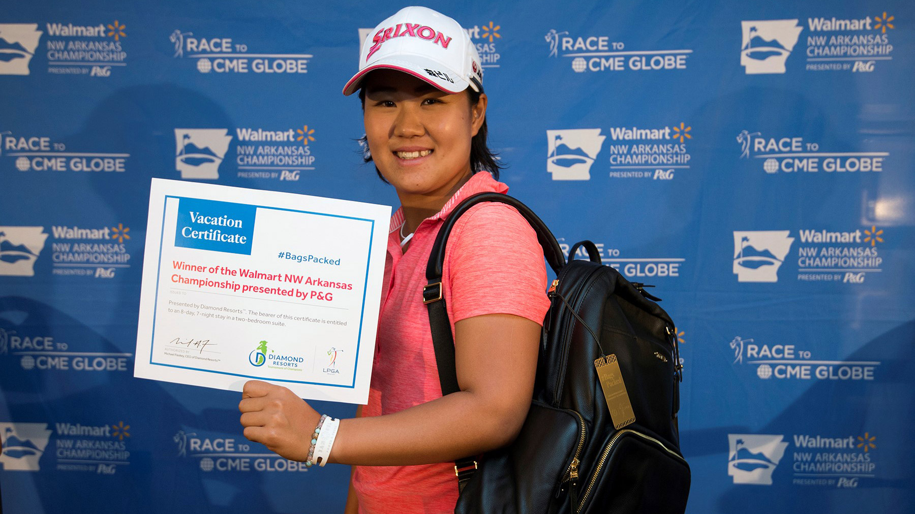 Nasa Hataoka has her #BagsPacked for the 2018 Diamond Resorts Tournament of Champions after her victory at the 2018 Walmart NW Arkansas Championship presented by P&G