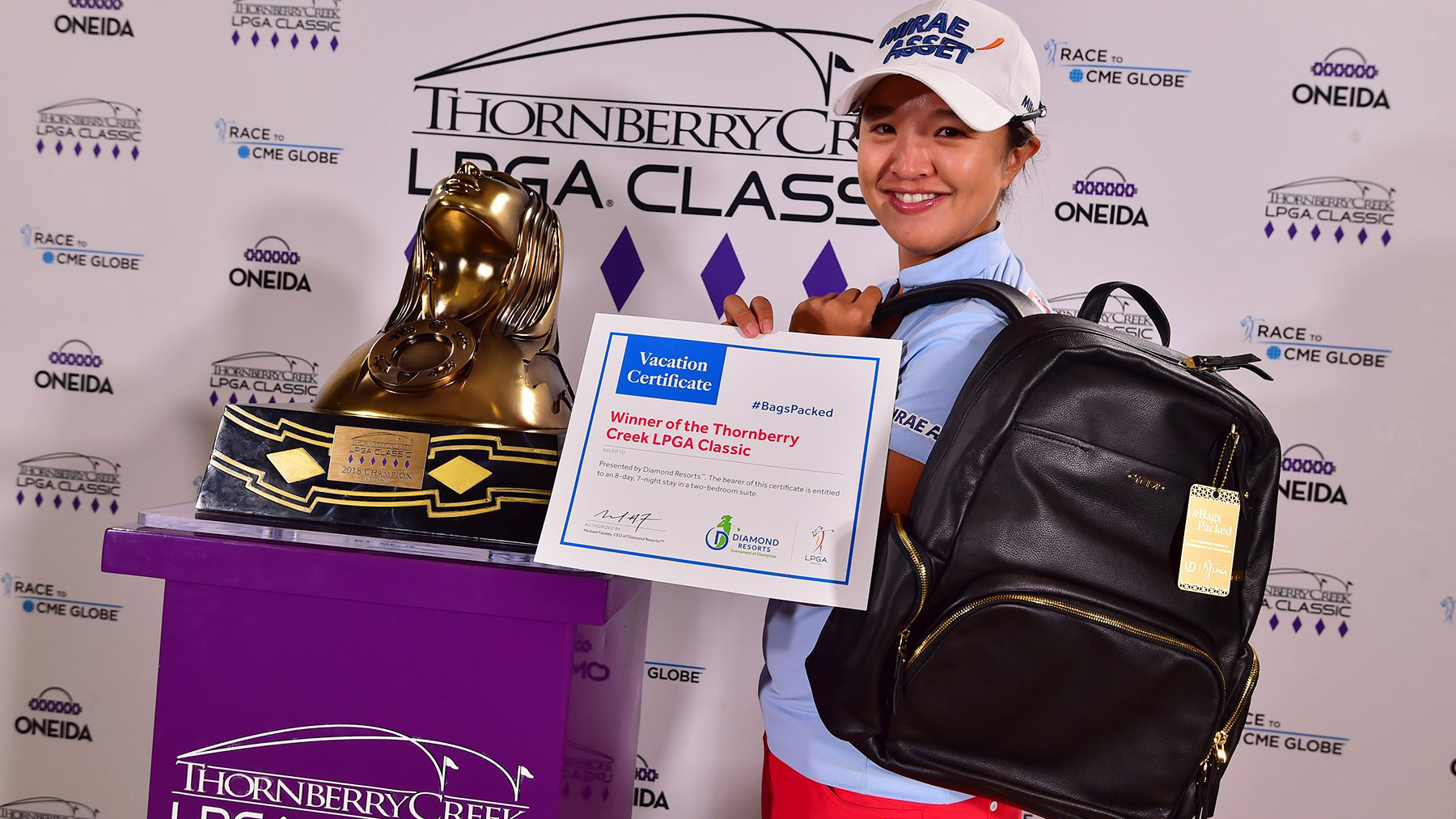 Sei Young Kim has her #BagsPacked for the 2018 Diamond Resorts Tournament of Champions after her victory at the 2018 Thornberry Creek LPGA Classic