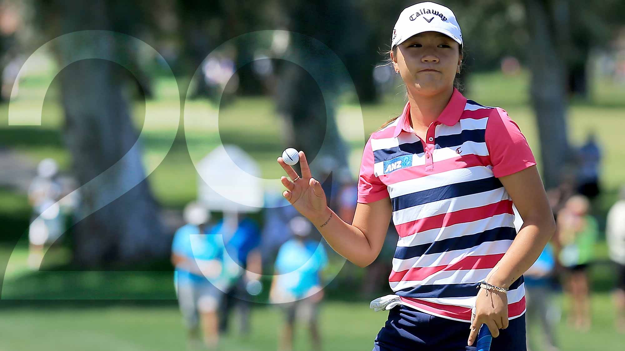 Lydia Ko ties Annika Sorenstam's record of 29 consecutive rounds under par with a 1-under first round at the 2015 ANA Inspiration