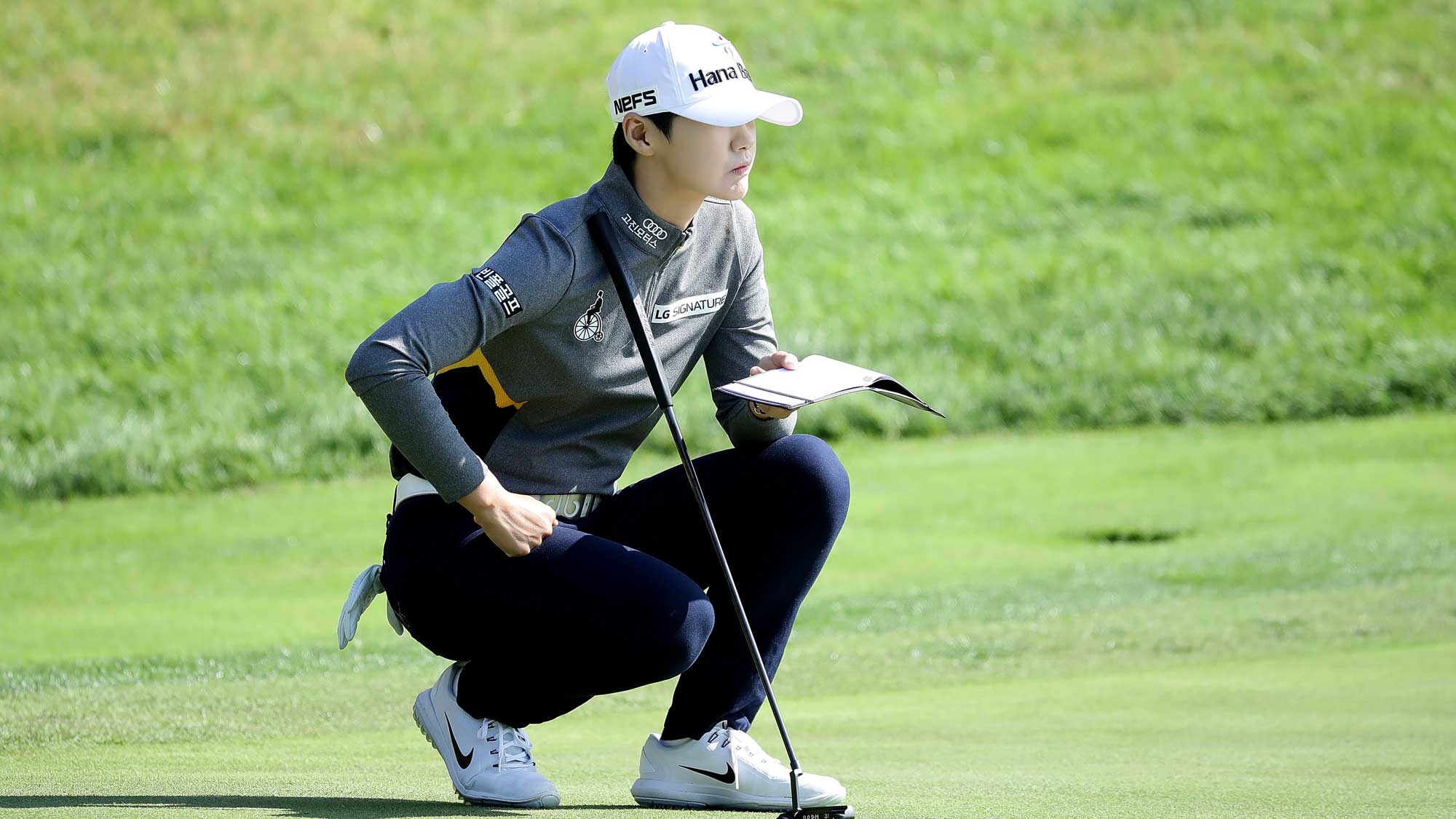 Sung-Hyun Park of South Korea on the 2nd hole during the second round of the LPGA KEB Hana Bank Championship 