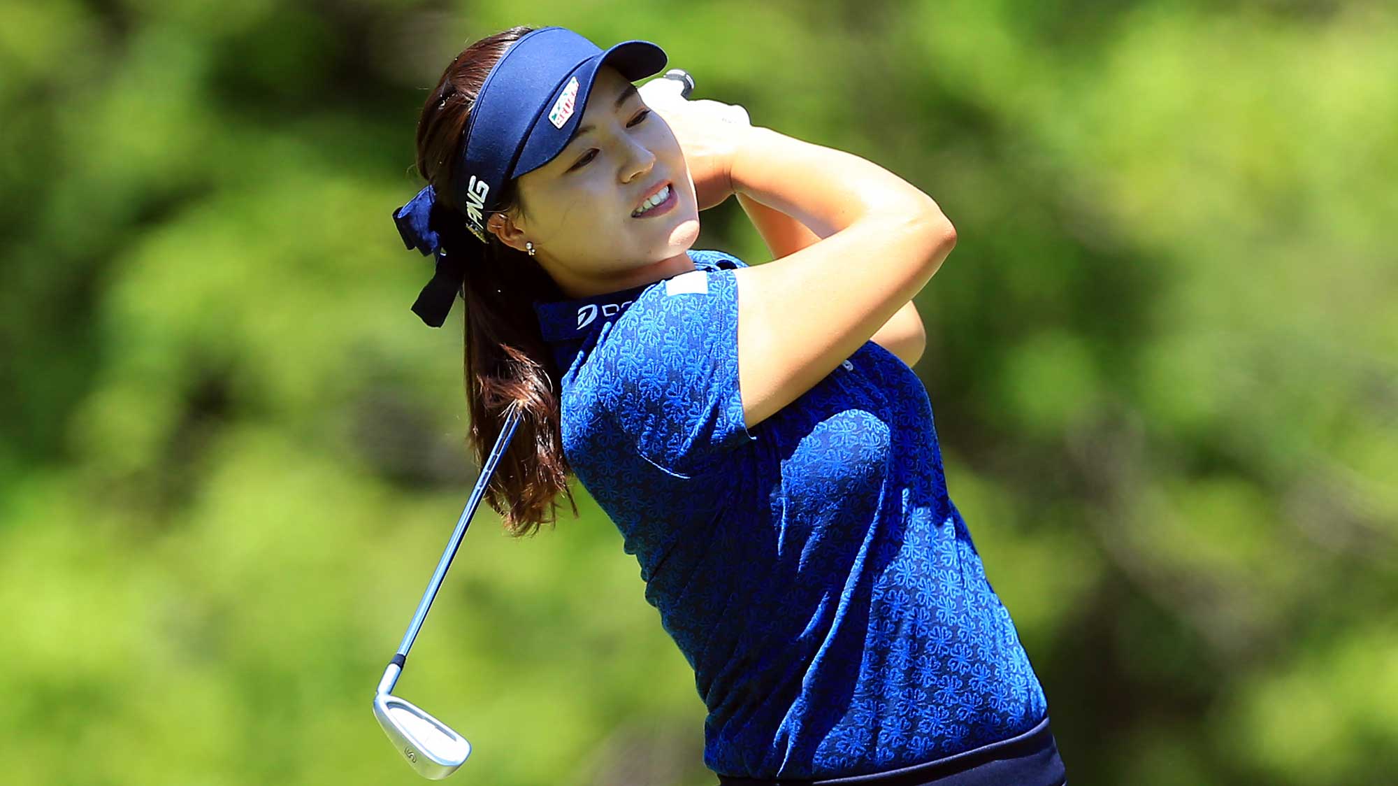 In Gee Chun of South Korea hits her tee shot on the 17th hole during the first round of the Manulife LPGA Classic