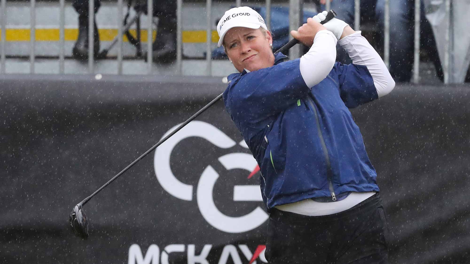 Brittany Lincicome Hits Her Tee Shot During The Final Round of the MCKAYSON New Zealand Women's Open