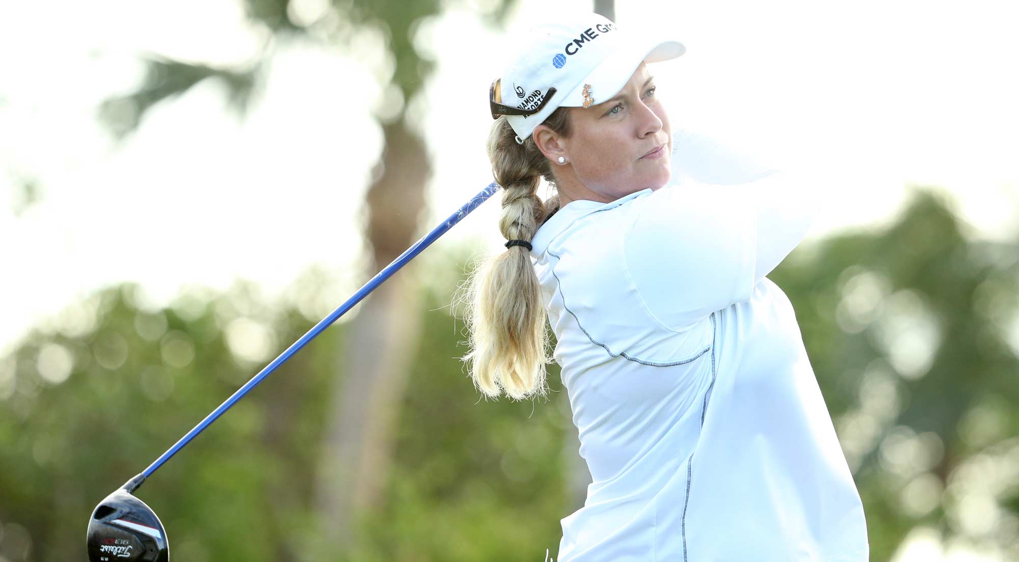 Brittany Lincicome of the United States hits a tee shot on the fourth hole during round one of the Pure Silk Bahamas LPGA Classic