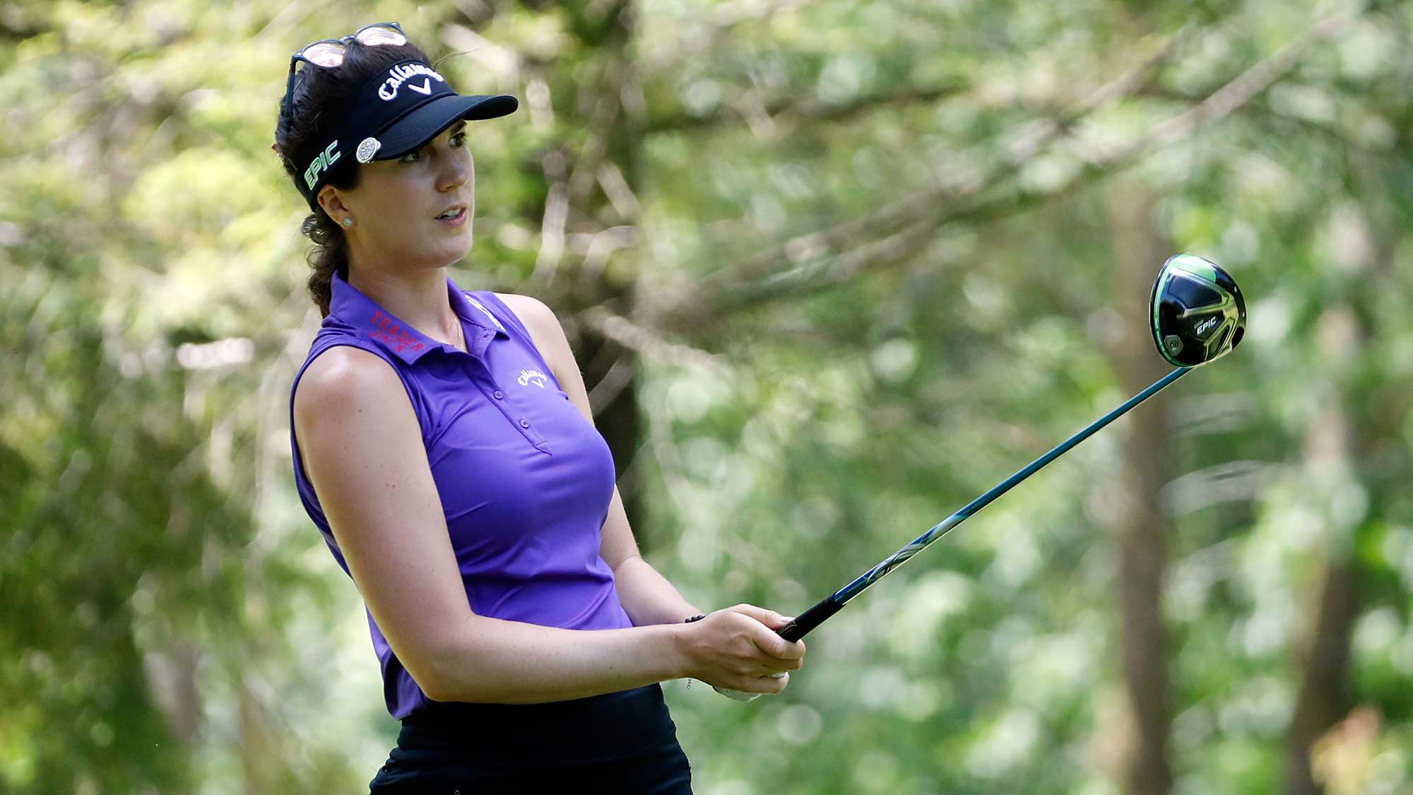 Sandra Gal of Germany hits her tee shot on the third hole during the third round of the Thornberry Creek LPGA Classic