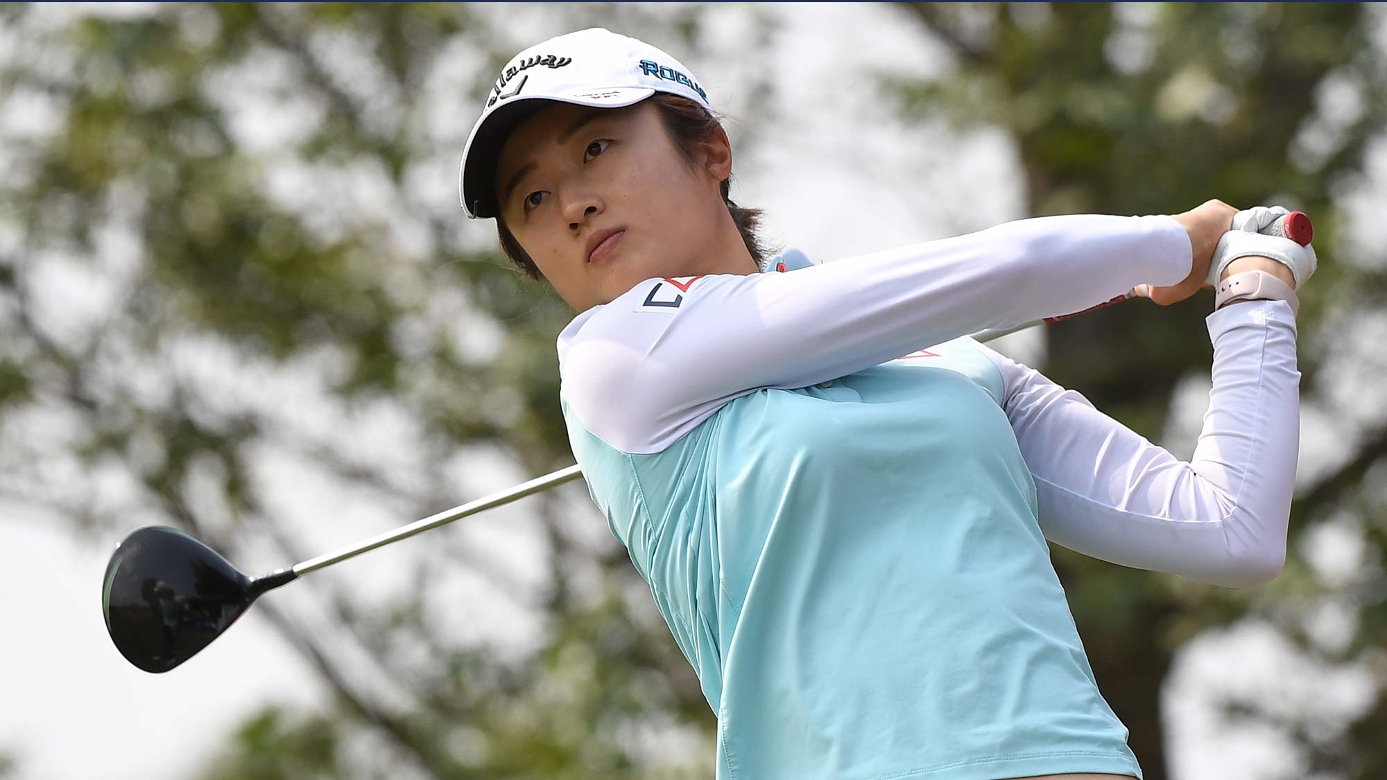 Yu Liu of China plays a shot during the first round of the Buick LPGA Shanghai