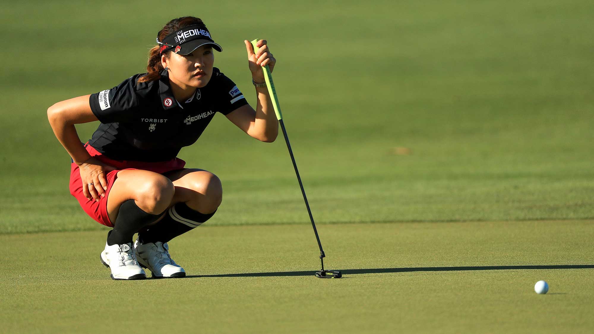 So Yeon Ryu of Korea looks over a putt on the 18th green during the third round of the LPGA CME Group Tour Championship