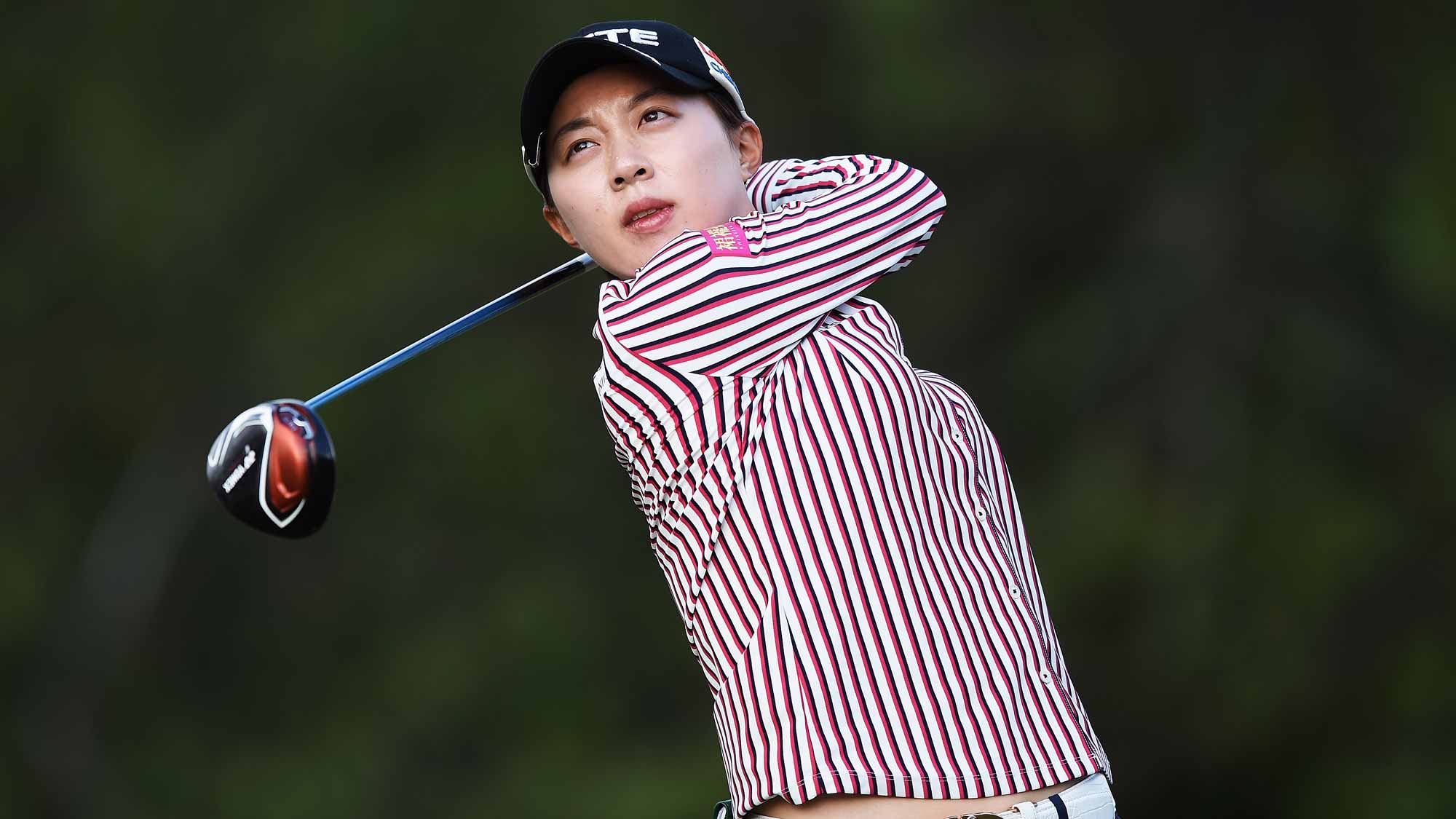 Hyo Joo Kim during the first round of the Evian Championship