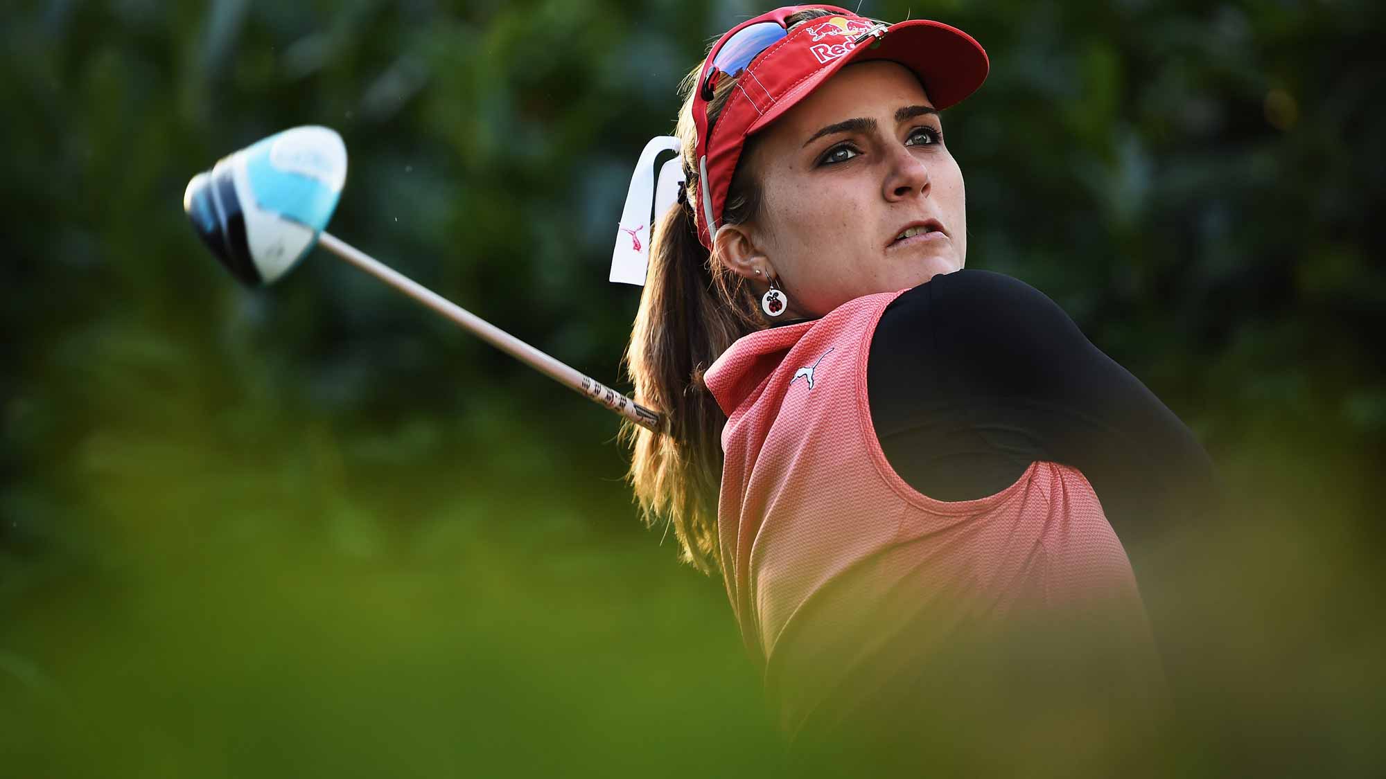 Lexi Thompson during the first round of the Evian Championship Golf