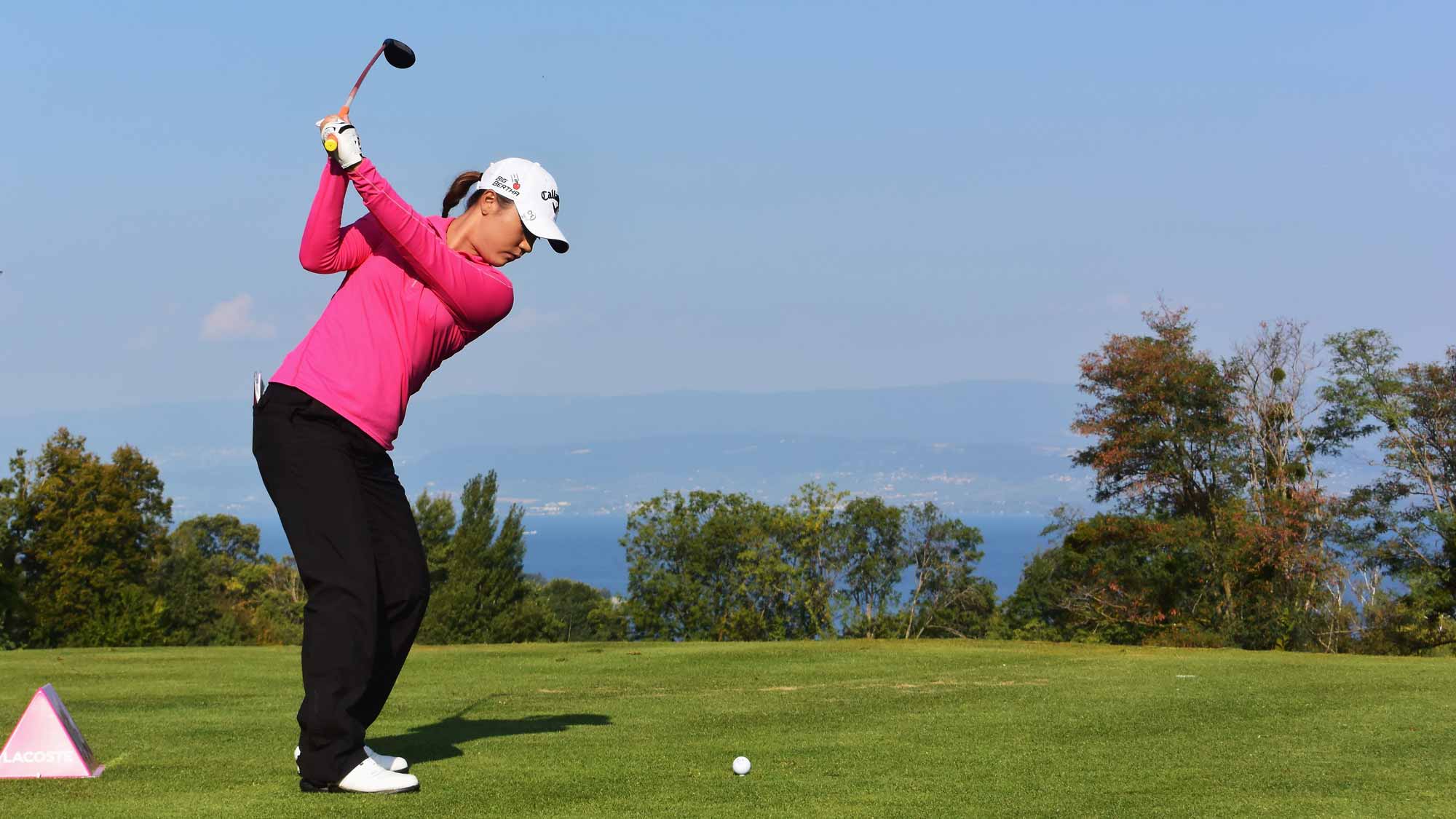 Lydia Ko during the first round of the Evian Championship