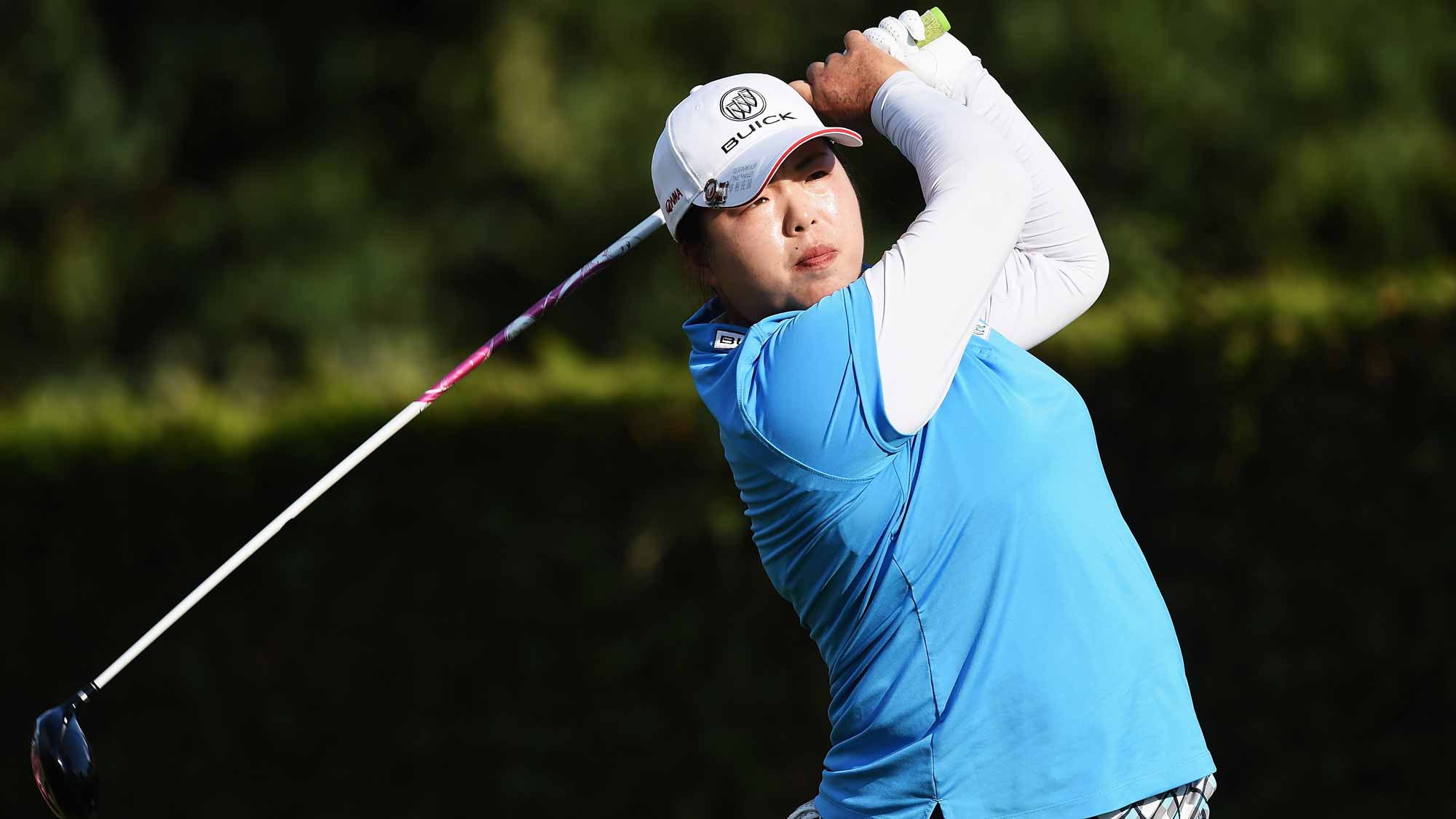 Shanshan Feng during the first round of the Evian Championship