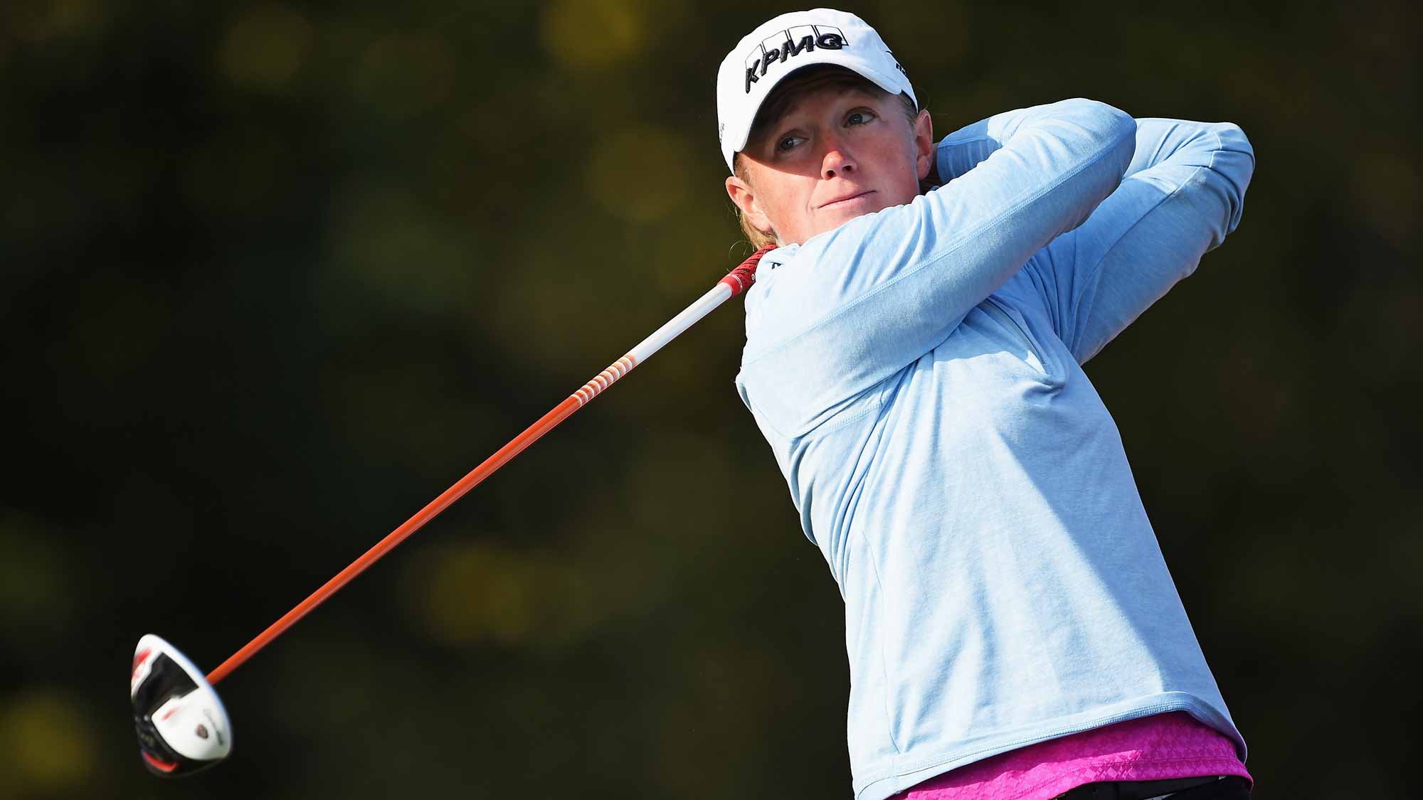 Stacy Lewis during the first round of the Evian Championship