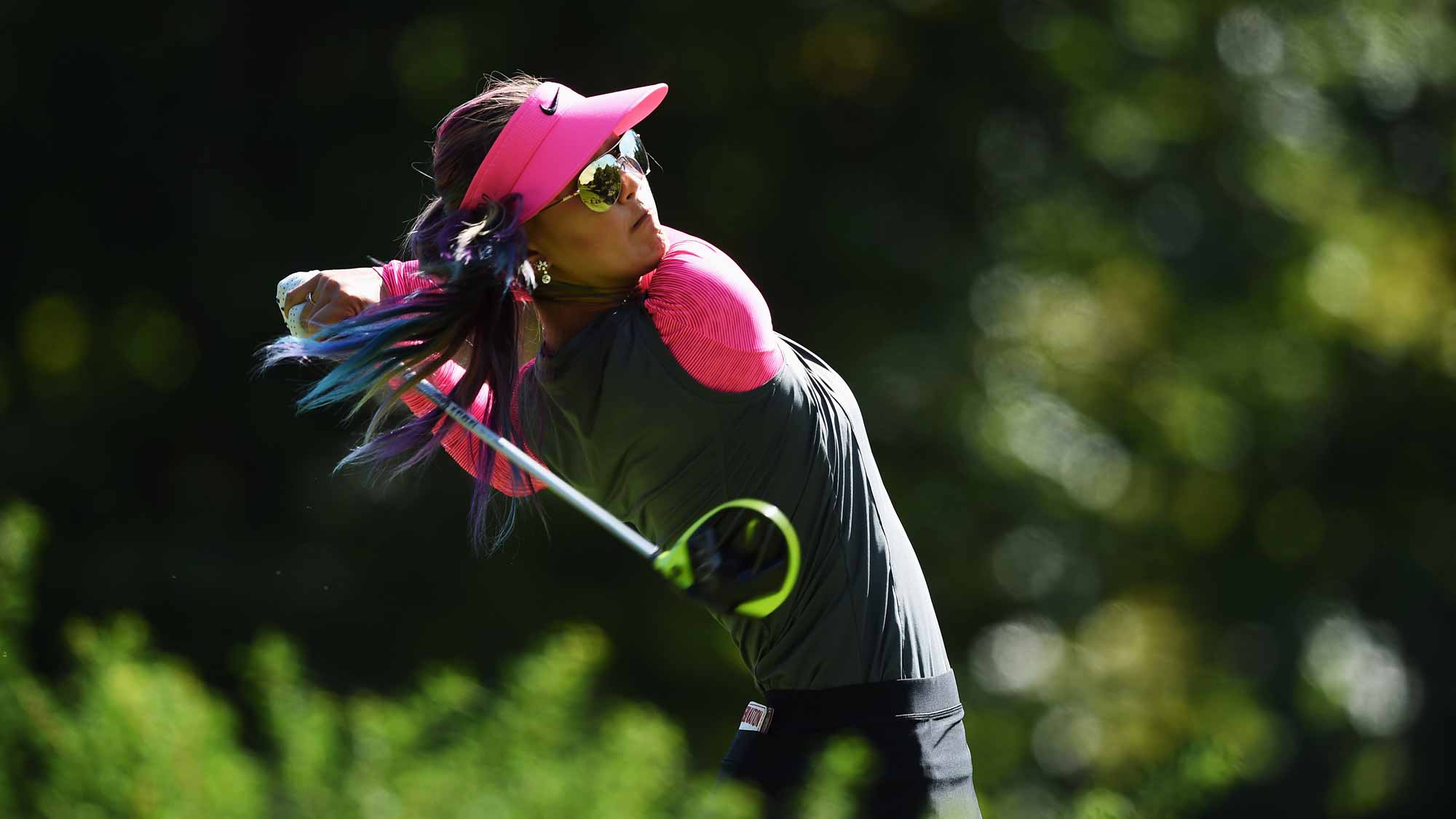 Michelle Wie during the third round of the Evian Championship
