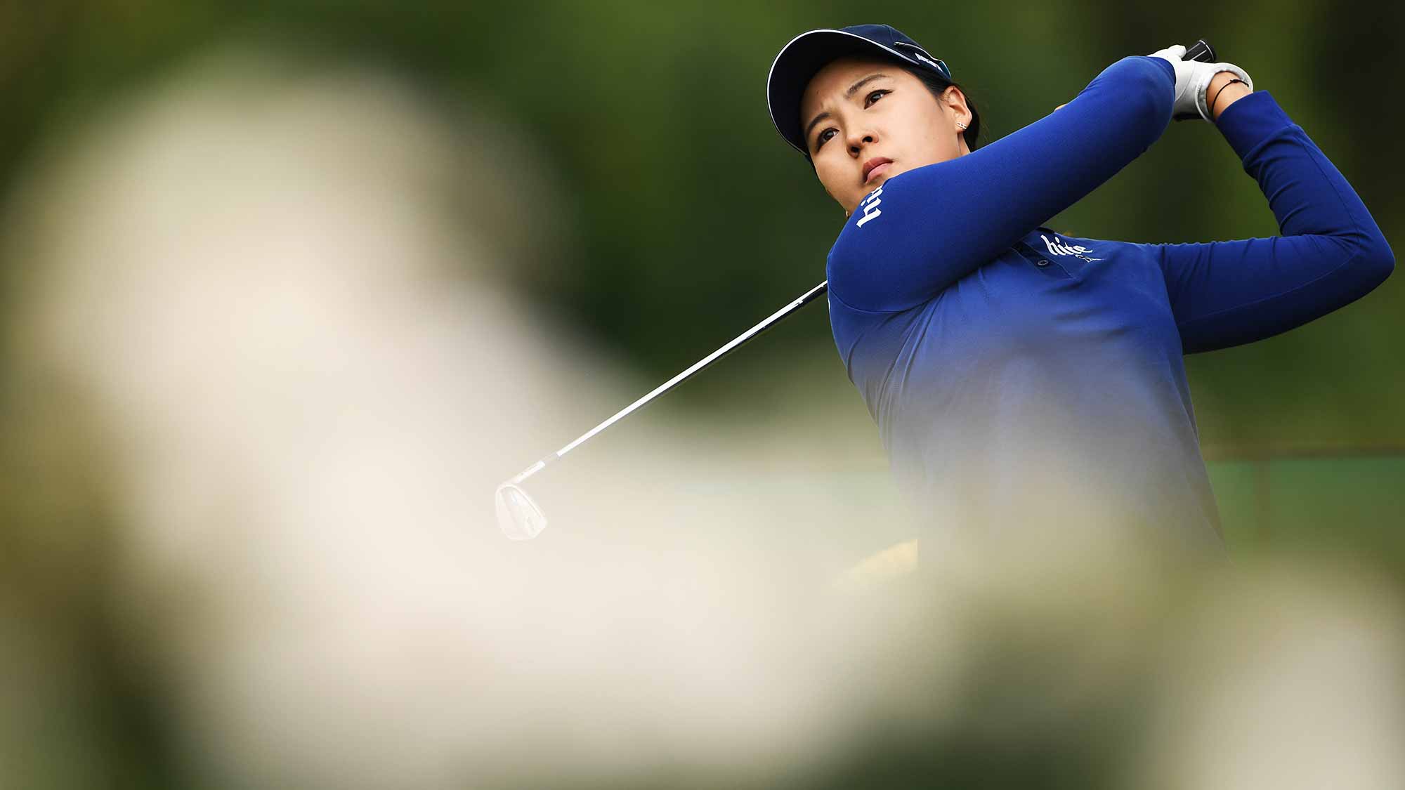In Gee Chun of Korea plays a shot during the second round of The Evian Championship