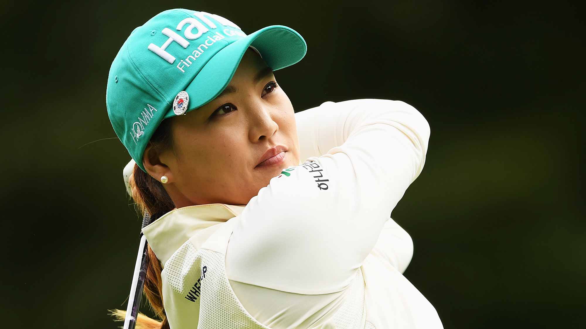 So Yeon Ryu of Korea plays a shot during the third round of The Evian Championship