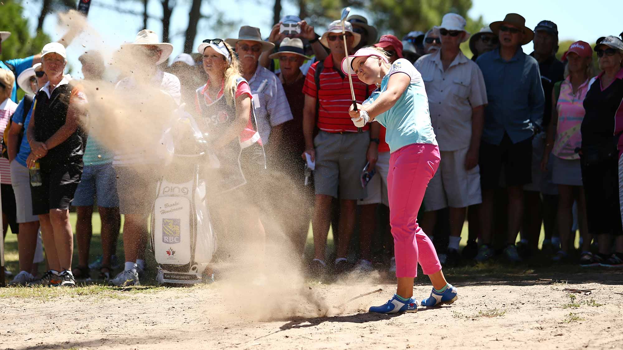 Brooke Henderson of Canada competes during day one of the ISPS Handa Women's Australian Open