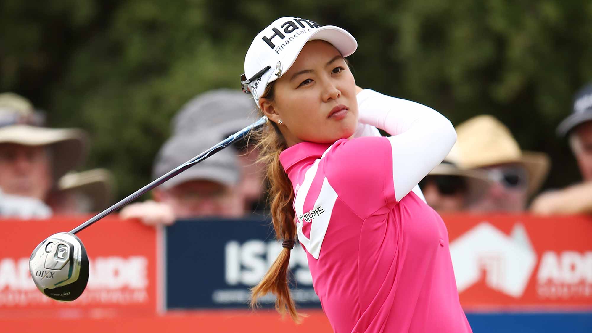 Minjee Lee of Australia competes during day two of the ISPS Handa Women's Australian Open