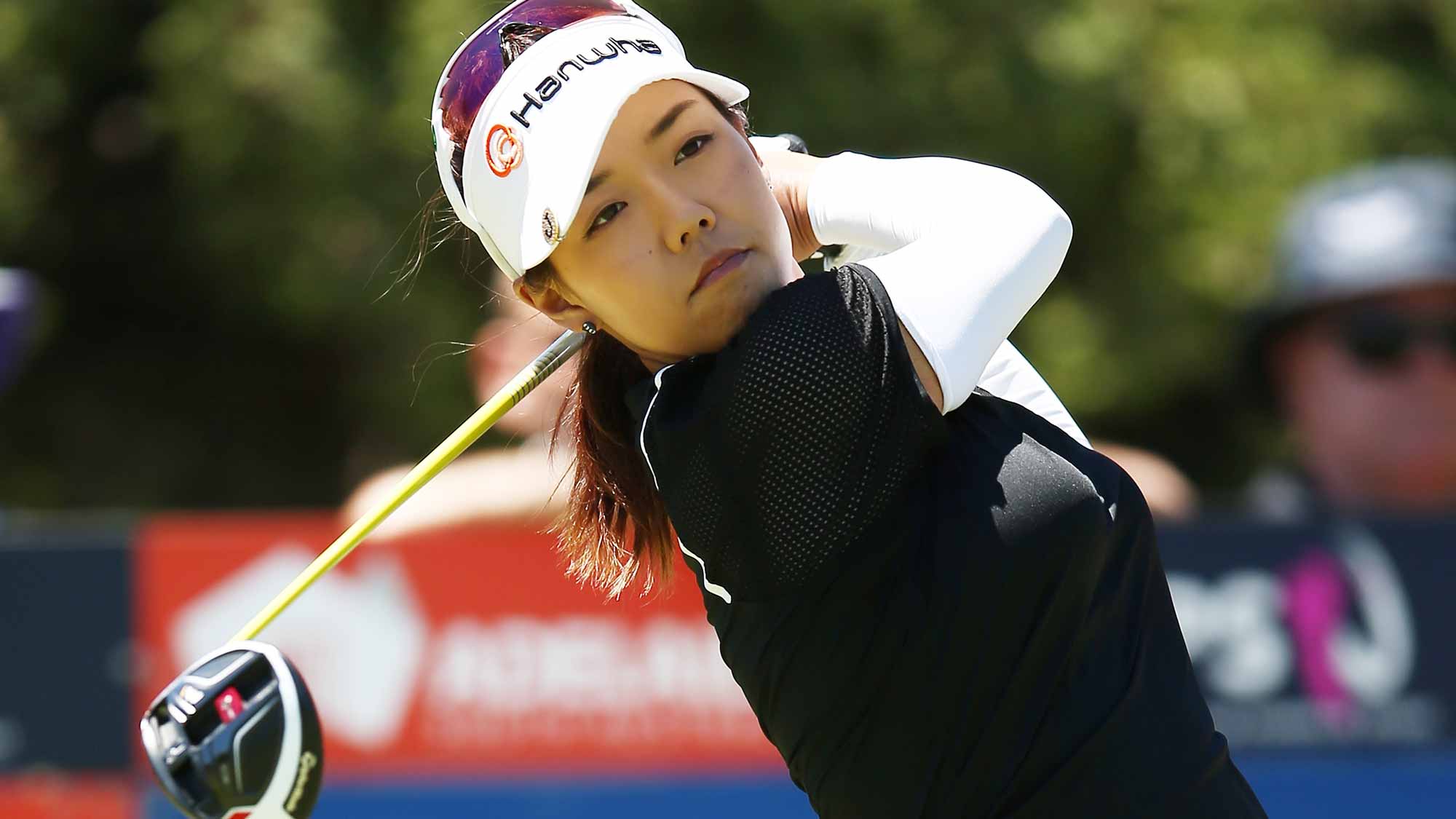 Jenny Shin of Korea competes during day three of the ISPS Handa Women's Australian Open