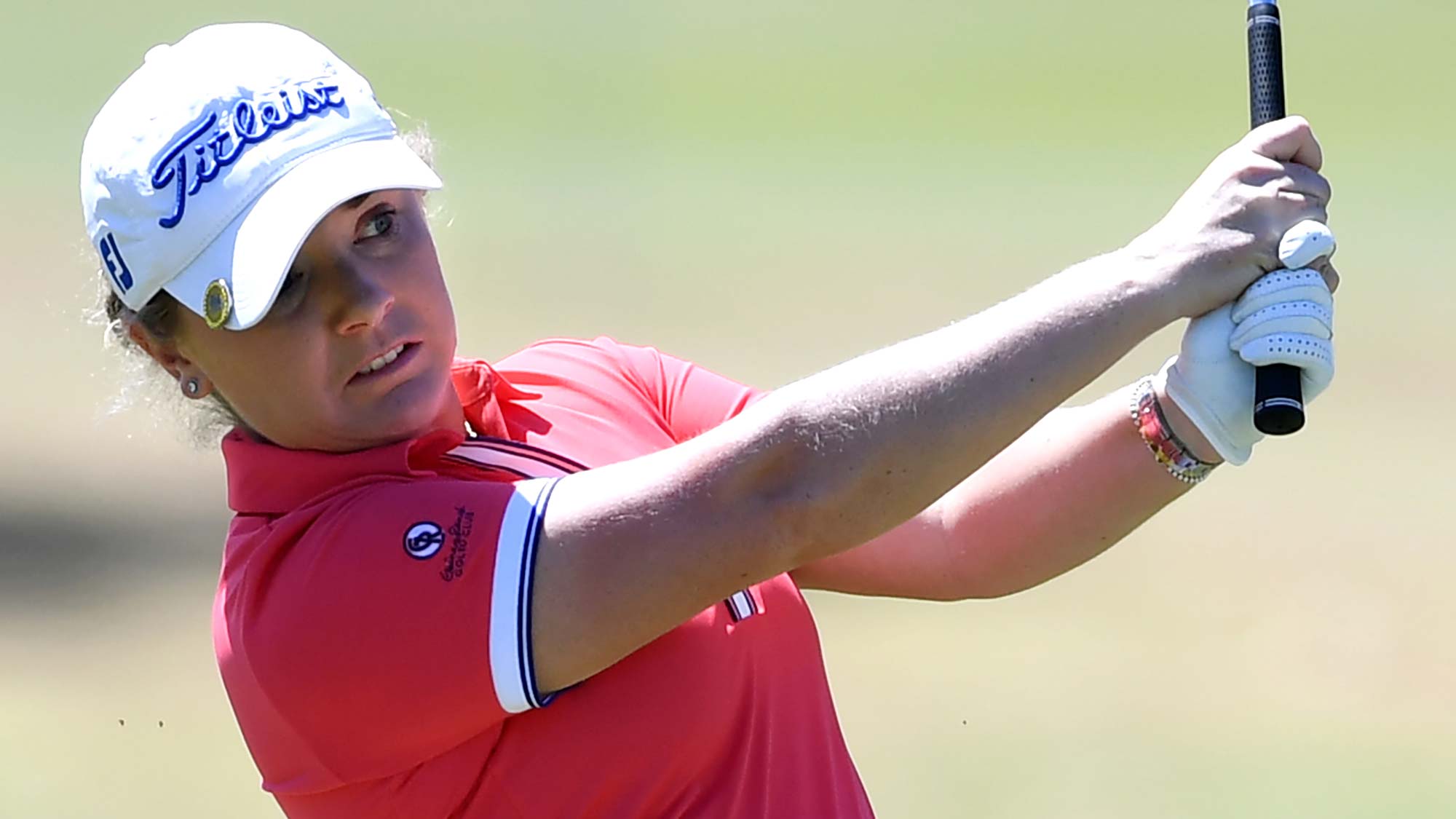 Bronte Law of Great Britain during day one of the 2019 ISPS Handa Women's Australian Open
