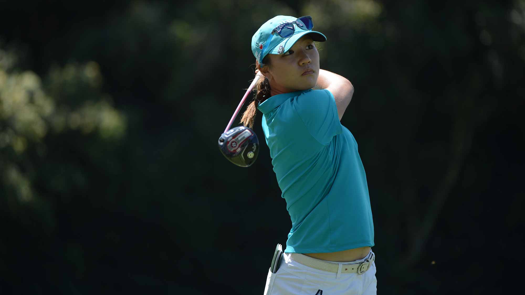 Lydia Ko of New Zealand tees off the 2nd hole during Final Round of the LPGA KIA Classic at the Aviara Golf Club