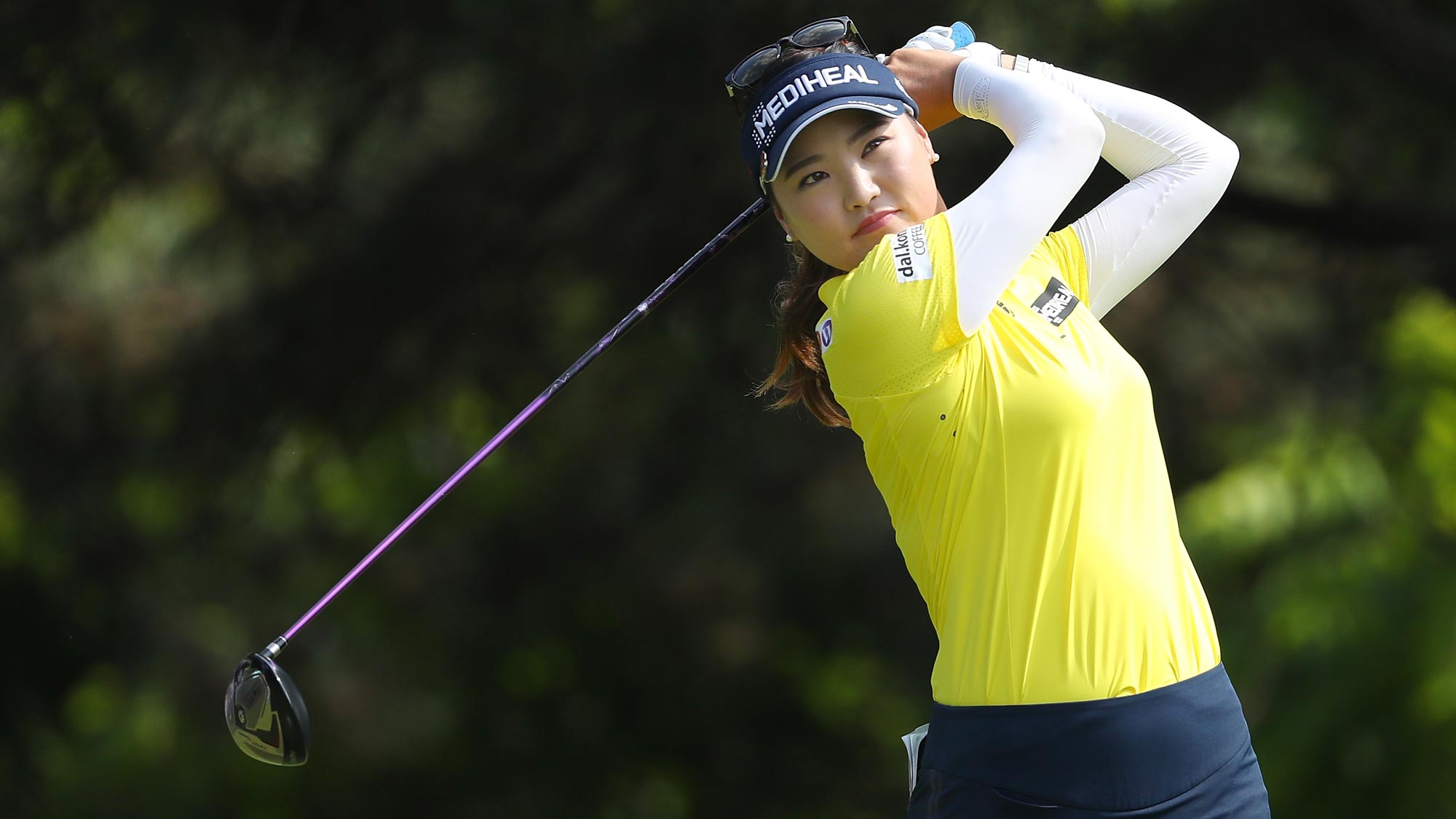 So Yeon Ryu of Korea watches her drive on the second hole during the final round of the 2018 KPMG Women's PGA Championship