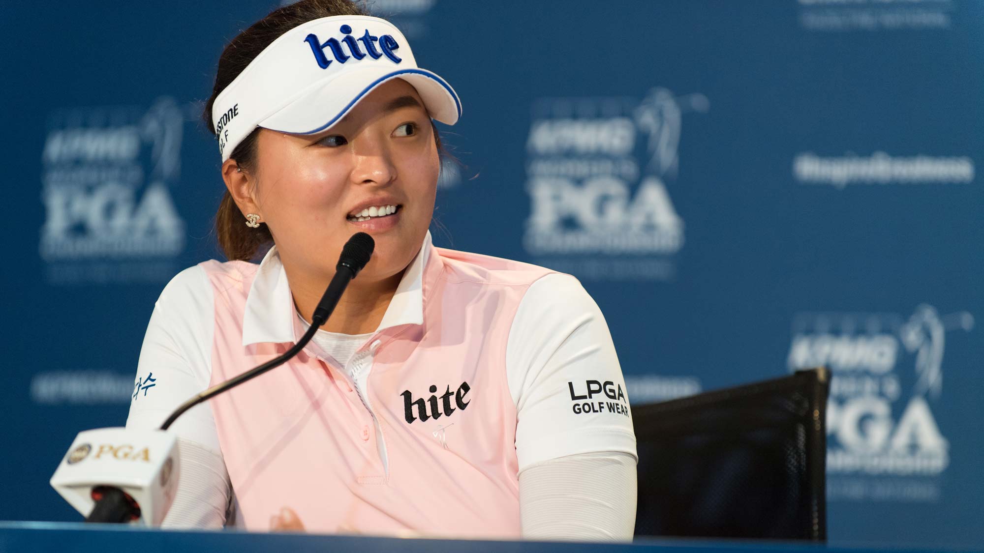 Jin Young Ko talks with the media ahead of the 2019 KPMG Women's PGA Championship