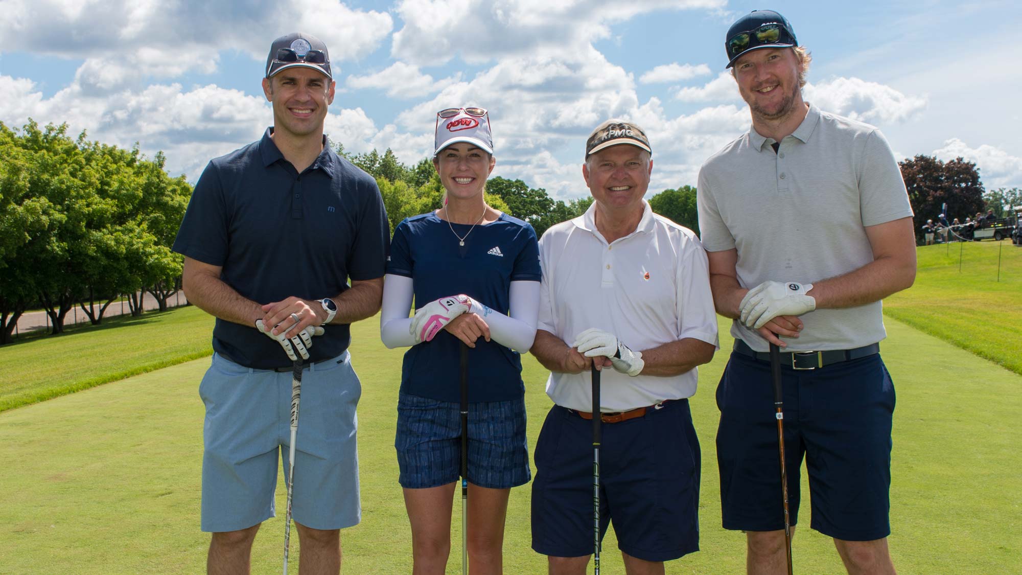 Paula Creamer, Sven Holmes, Devan Dubnyk and Joe Mauer during the Pro-Am Tournament for the 65th KPMG Women’s PGA Championship