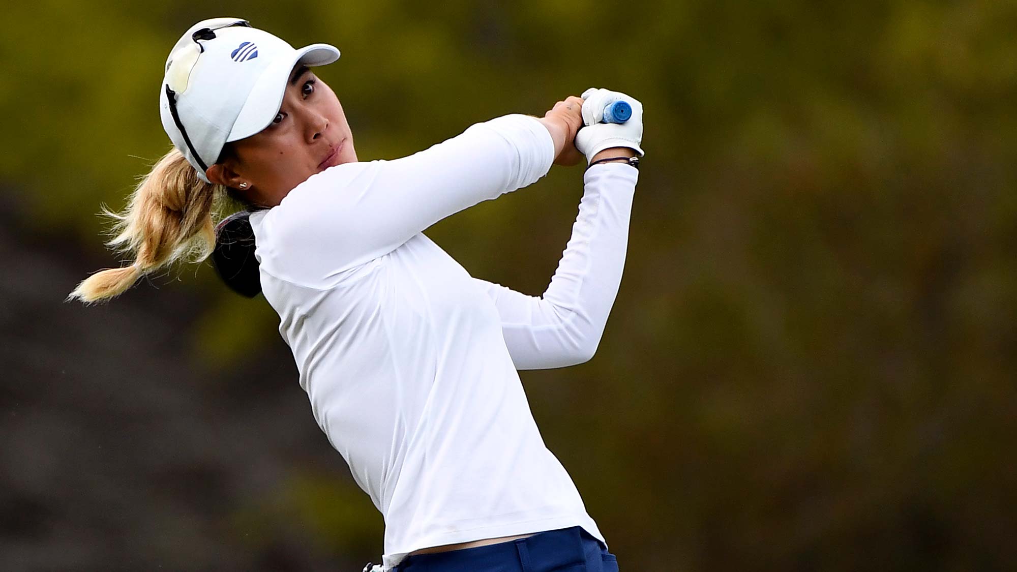 Danielle Kang tees off of the sixth hole during the final round of the 2020 LPGA Drive On Championship - Reynolds Lake Oconee
