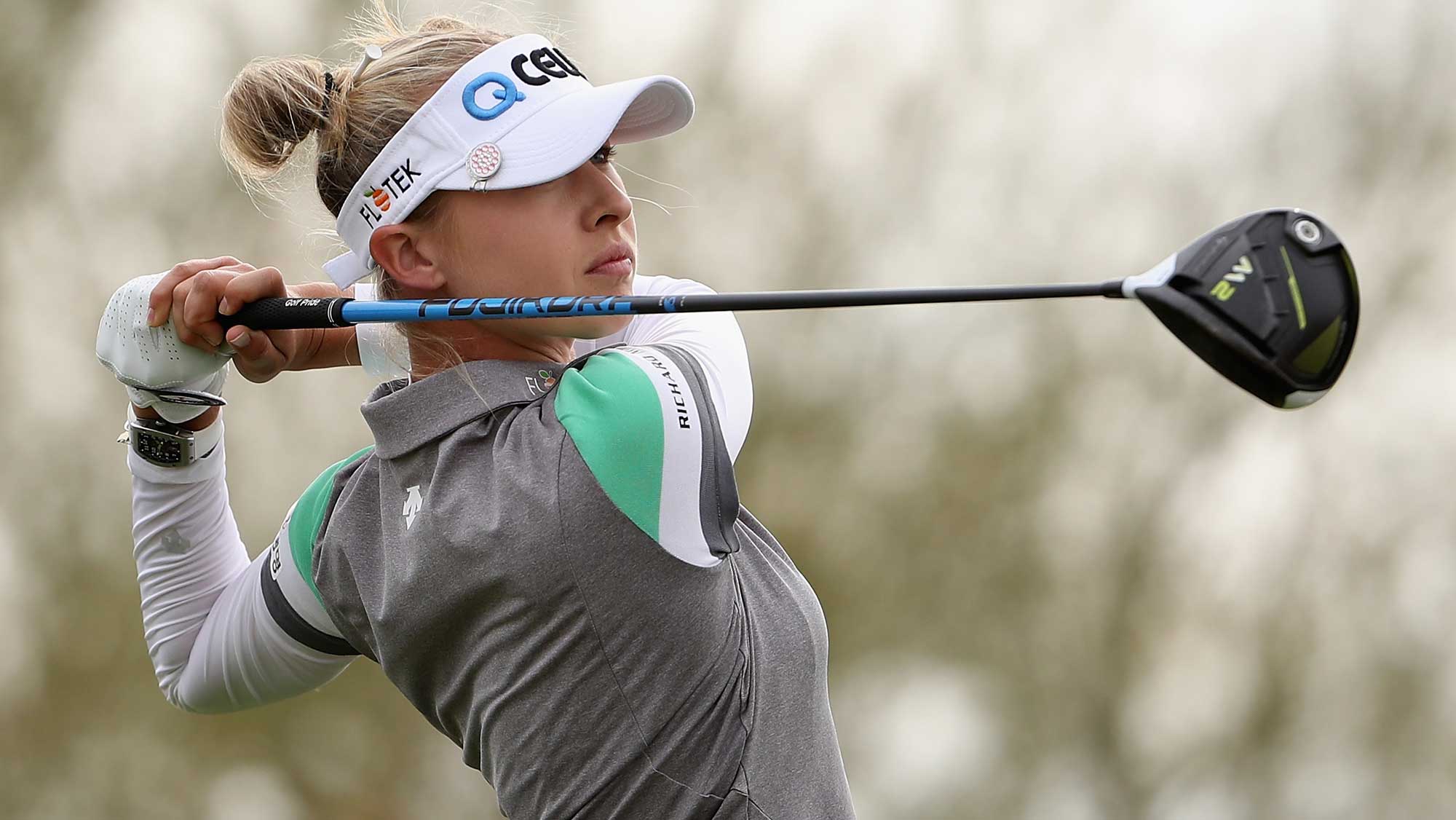 Nelly Korda Hits Driver at the Founders Cup