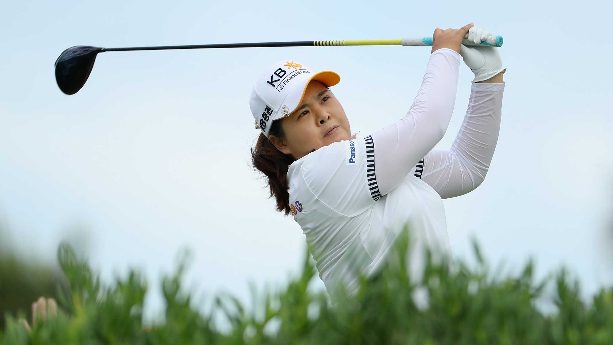 Inbee Park of the Republic of Korea plays a tee shot on the 13th hole during the second round of the LPGA LOTTE Championship Presented By Hershey