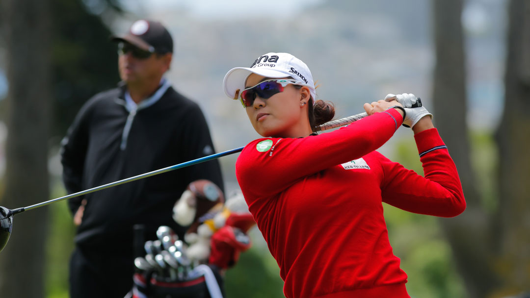 Minjee Lee plays a practice round before the 2019 LPGA MEDIHEAL Championship